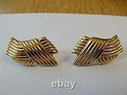 Sale! 9ct Gold Bow Knot Large Stud Earrings Hallmarked