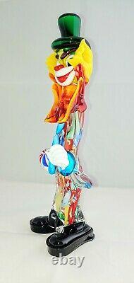 Seguso clown with double bow 1950s Murano Italy Large