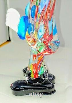 Seguso clown with double bow 1950s Murano Italy Large