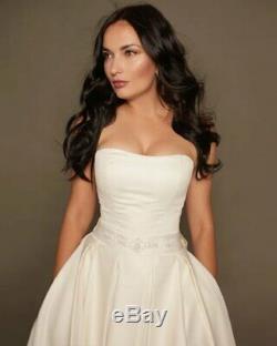 Short Wedding Dress Size 8 A line Tea Length Wedding Dress Ivory