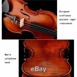 Solid Wood Violin Handmade European Original Violin Pro Test Performance Bow Ins