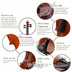 Solid wood violin professional performance bow string instrument handmade luxury