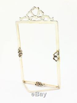 Square silver photo frame Bow