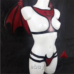 Steampunk Gothic Succubus cosplay costumes Long wing Devil Tail Masquerade