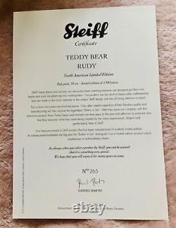 Steiff Pale Pink Bear Rudy Swarovski North American Ltd Ed Orig Box Tags Cert Ec
