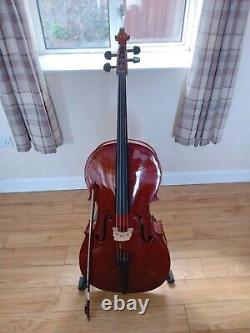 Stentor Conservatoire Full Size Advanced Cello + Bow & Hard Case 4/4 Violoncello