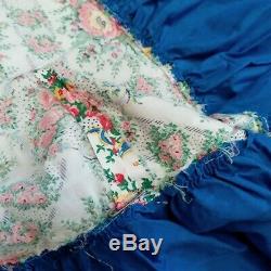 Stuning Vintage handmade full circle bow flower Dress Hippie Boho Maxi dress