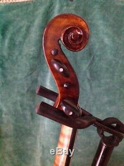 Superb Antique Violin handmade E R Schmidt signed label Stradivarius + bow case
