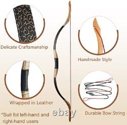 TOPARCHERY Handmade Traditional Recurve Bow and Arrow Adult Horse Bow Shooting