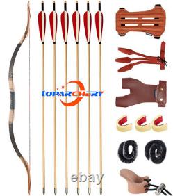 TOPARCHERY Handmade Traditional Recurve Bow and Arrow Horse Bow Adult Shooting
