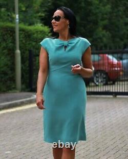 Teal Dress, Design, handmade, elegant, Brand new size 10