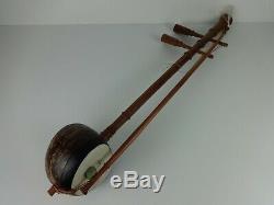 Thai Saw U Instrument Traditional Stringed Fiddle With Violin Bow Eastern Music
