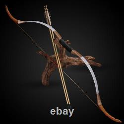 Traditional Handmade Recurve Bow Ambidextrous Horsebow for Adults&Youth 25-50lbs