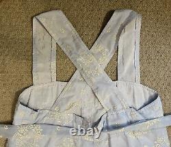 True Vintage 70's Handmade Blue Bow Prairie Maxi Wedding Bridesmaid Dress UK10