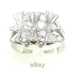 Unique & HANDMADE! Stunning Bows of sparkling 14ct WHITE GOLD & DIAMOND Ring