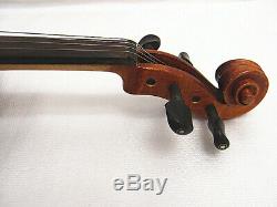 Used/Old 3/4 Hand-made flamed back violin+case+Bow+String #Q307