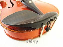 Used/Old 3/4 hand-made two pieces flamed back violin+case+Bow+String #M301