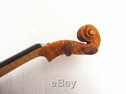 Used/Old 3/4 hand-made two pieces flamed back violin+case+Bow+String #S309