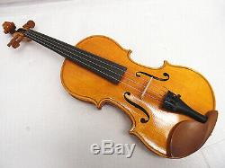 Used/Old 3/4 hand-made two pieces flamed back violin+case+Bow+String #S309