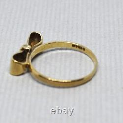 VINTAGE 9ct GOLD RING PRETTY BOW DESIGN