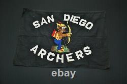 VTG San Diego Archers Flag Hand Made Banner Indian Bow Arrow