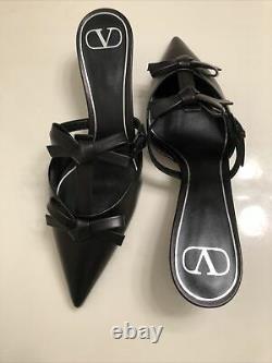 Valentino Garavani French Bow Leather Mule Shoes US 9 IT 40
