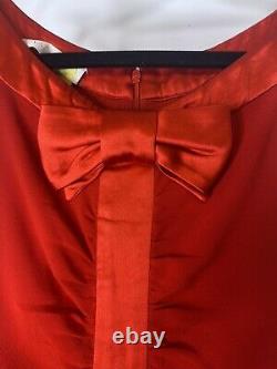 Valentino Silk Dress Red Size 10