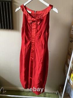 Valentino Spa Red Dress 100% Silk (Vintage)