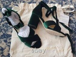 Velvet Emerald Heels