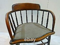 Victorian Smoker's Bow Captain's Chair