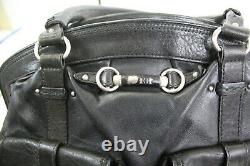 Vintage Christian Dior Hand Bag Black Leather Purse O1-RU-1027 Made in Italy