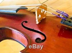 Vintage Fullsize Handmade 4/4 Violin with Fiddle Setup (Germany) Bow + Case