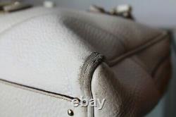 Vintage Gucci Large Hobo White Leather Hand Bag Purse Made in Italy