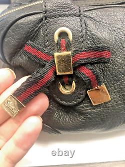 Vintage Gucci Princy Boston Bag Black Leather Made In Italy 161720-002058