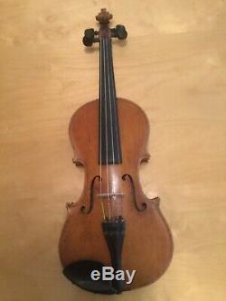 Vintage Handmade Violin 1887 With Bow and Shoulder Rest (Size 3/4)