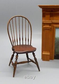Vintage IGMA Edward Norton Windsor Bow Chair Artisan Dollhouse Miniature 112