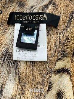 Vintage Roberto Cavalli Silk Corset Top Bustier W Corset Laces, XS Fits 00 0