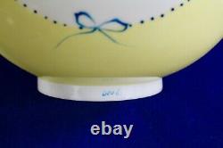 Vintage Victorian Glass Ball Shade Yellow Flowers and Bows GWTW Banquet 9 Wide