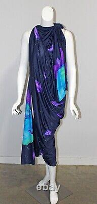 Vintage Womens Handmade Blue Wrap Dress