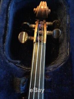 Violin 1/2 Size. Hand Made. No Label. Good Bow. Dominant Strings. Exc. Tone