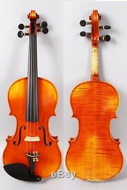 Violin 4/4 Hand made Stradivari Advance Flame Maple Spruce With Case Bow #3160