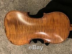 Violin Handmade Custom Ma Zhibin Workshop Flamed Woods Top Reviews & Bow 4/4