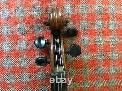 Violin handmade with bow, both believed German c1920s Dominant strings and case