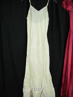 Vtg 40s Fushia Bridemaids 9 pcs Dress Set Box-Bust 33, Headpiece, bow, Underskirts
