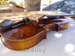 Vtg. E. R. Pfretzschner Violin bow hardshell case 1972 handmade copy of Antonius S
