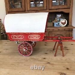 Vtg Gypsy Bow Top Caravan Vardo Rare Open Lot 2 Wheel Highly Decorated Model