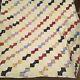 Vtg Hand Stitched Bow Tie Hand Made Cotton Quilt 52 by 66