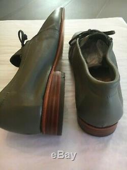 WELCOME Brand Fine Hand Made Italian All Leather Women's Flats Shoes Grey Size 8