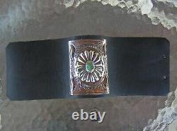 WOW, Navajo Indian Handmade Turquoise & Nickel Silver Ketoh, Bow Guard Bracelet