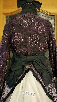 Wa Lolita Double Sided Han Fu Kimono Blouse with Obi and Head Bow $475